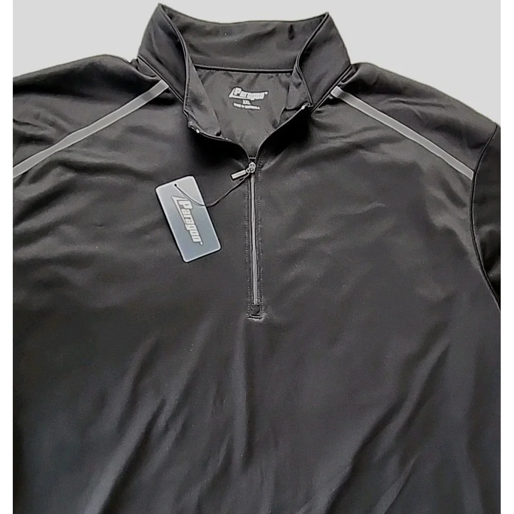New Paragon Performance 1/4-Zip‎ Golf Pullover Men's 3XL Black Moisture-Wick NWT